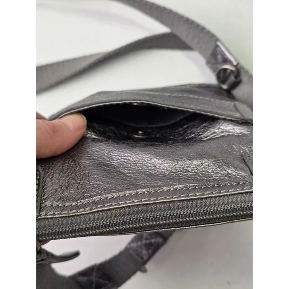 The Sak Crossbody Bag With Adjustable Strap Metallic Pockets Shoulder - Picture 11 of 12